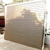 Garador Horizon + 4 point locking Horizontally Ribbed Retractable Garage Door in RAL9005 Black