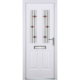 rockdoor jacobean red diamond white