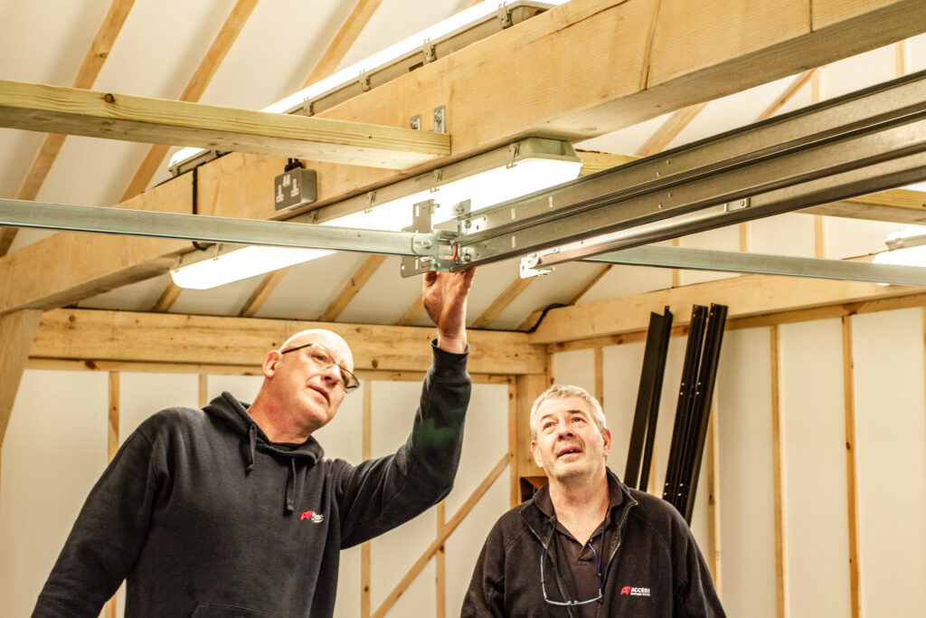 Garage door repair track alignemnt