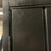 Fort vertical medium rib black side hinged garage door - detail hinge