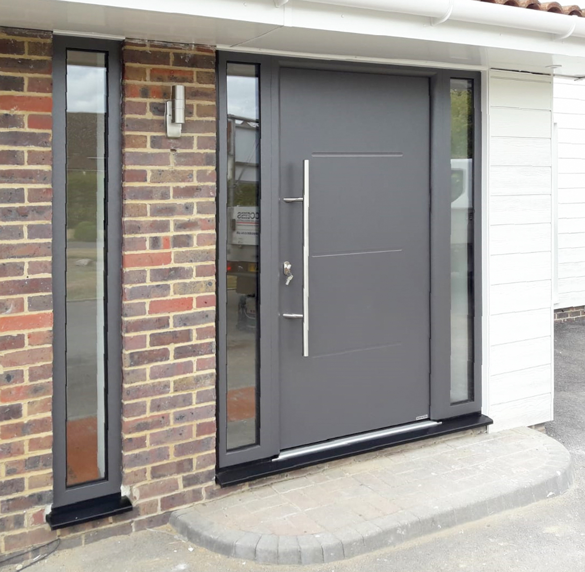 Access Garage Doors | Hormann Thermo 46 in Titanium Metallic Decograin